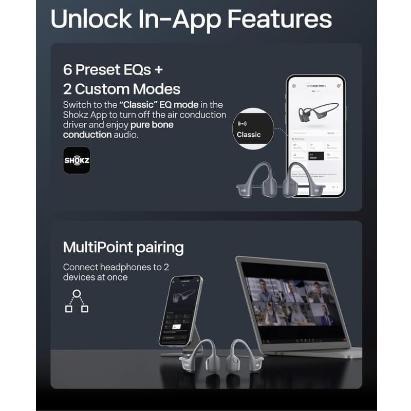 Shokz OpenRun Pro 2 Negro - funciones a través de app