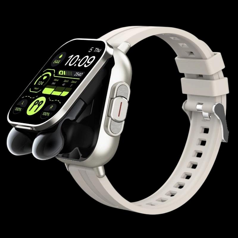 D8 Prata com Bracelete de Silicone e Auriculares