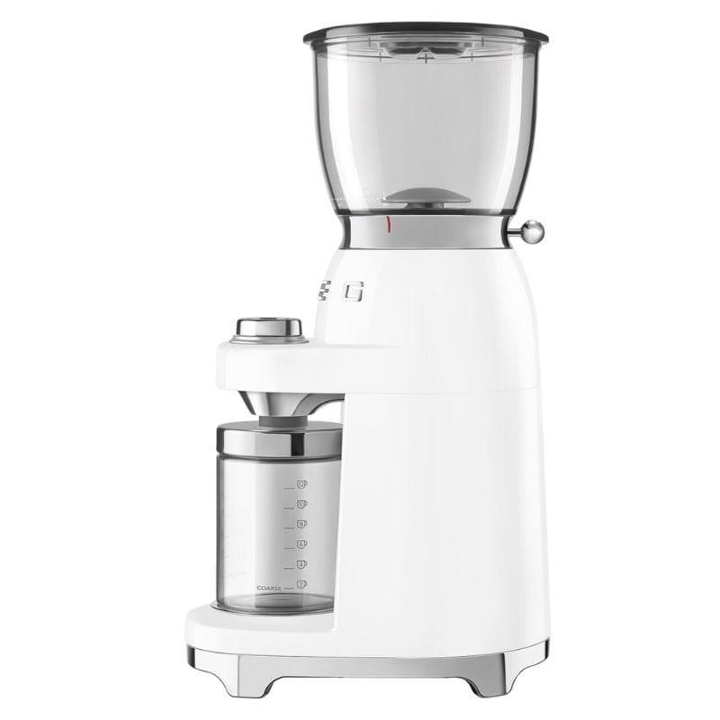 Moinho de café Smeg CGF01WHEU 150 W Branco - vista lateral