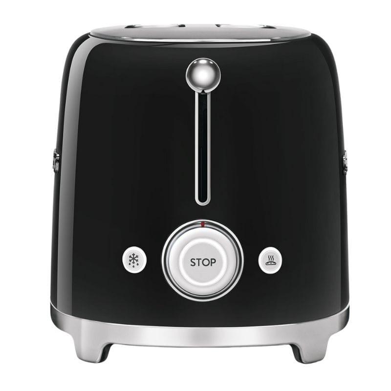 Tostadora Smeg TSF02BLEU 4 rebanadas 1500 W Negro - botones funcionales