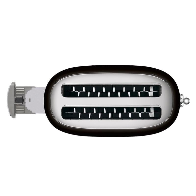 Tostadora Smeg TSF02BLEU 4 rebanadas 1500 W Negro - ranuras de tostado