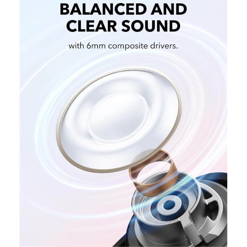 Soundcore A30i ANC Blanc - Conducteur de 6 mm