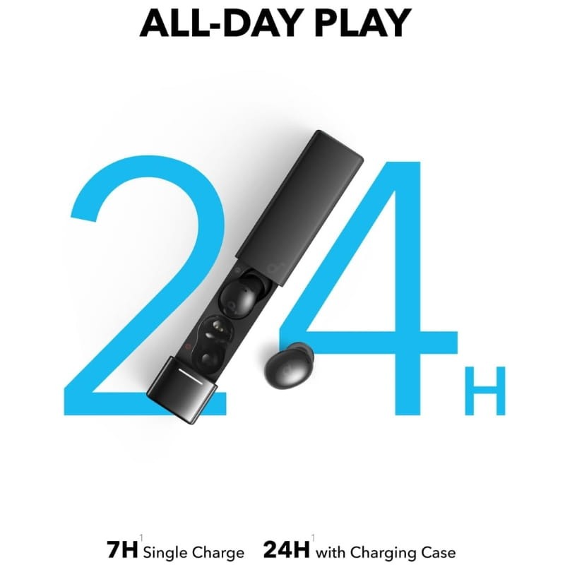 Soundcore A30i ANC Noir - autonomie de la batterie