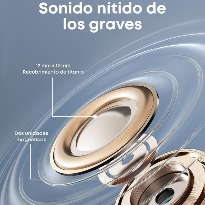 Soundcore AeroClip Preto - estrutura do condutor