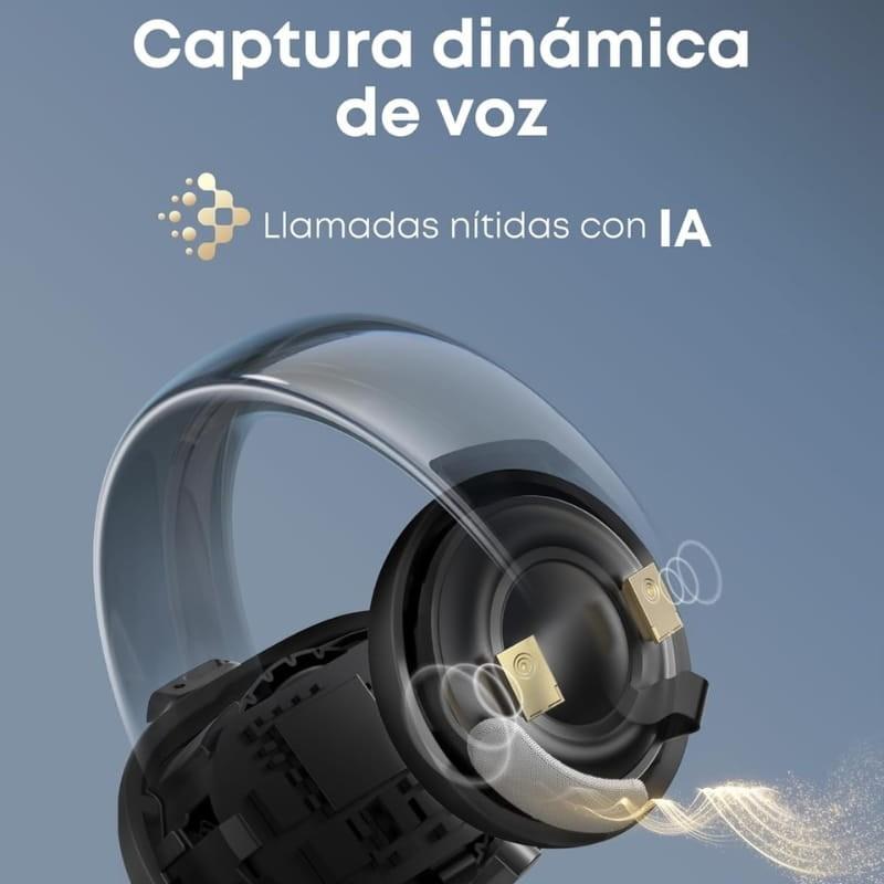 Soundcore AeroClip Preto - Microfones com IA