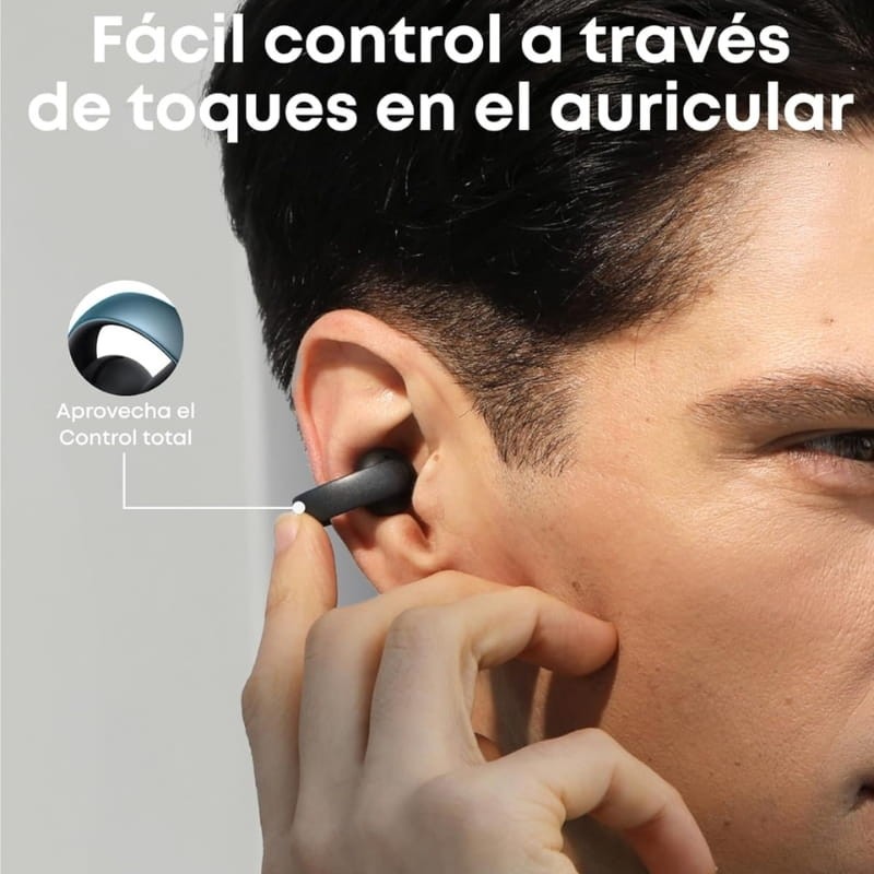 Soundcore AeroClip Preto - controlos integrados
