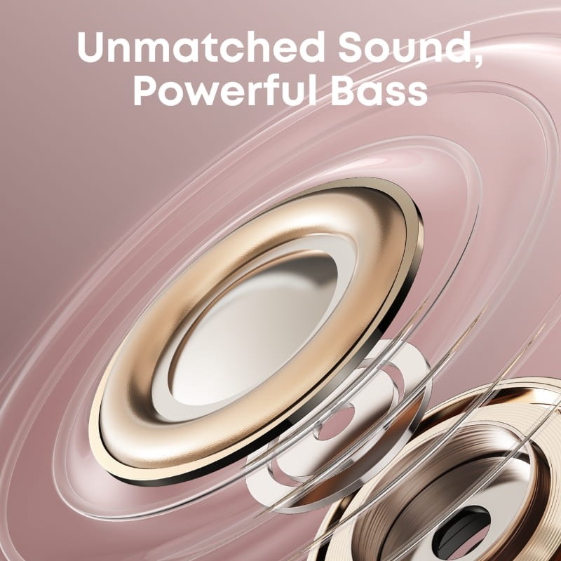 Soundcore AeroClip Rosa - sonidos graves potentes