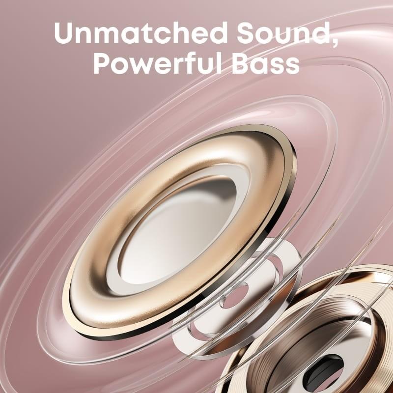 Soundcore AeroClip Rosa - sonidos graves potentes