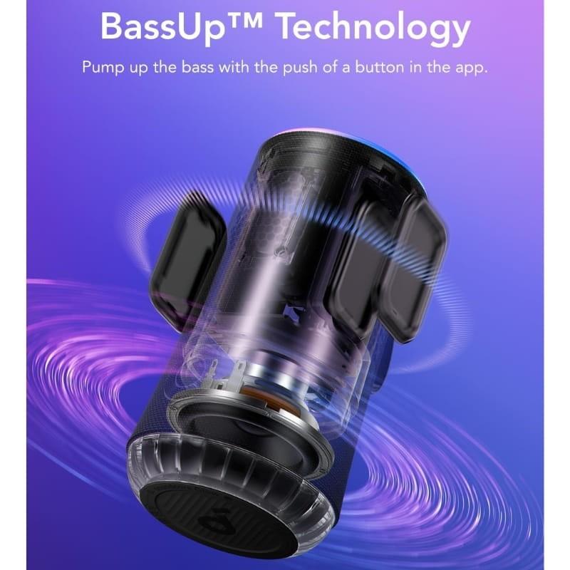 Soundcore Glow 30W RGB - tecnología BassUp