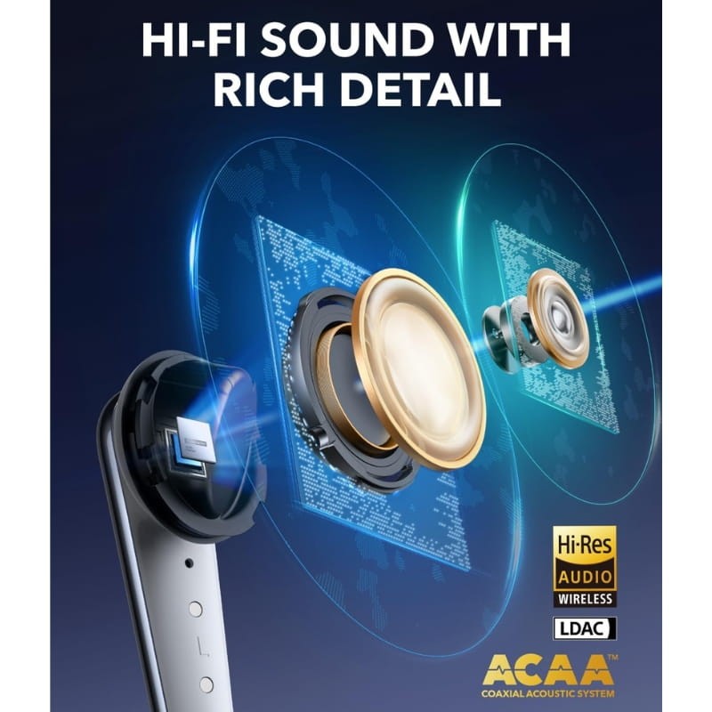 Soundcore Liberty 4 Pro Blanco - sonido de alta fidelidad