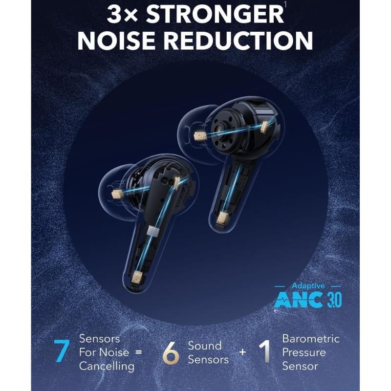 Soundcore Liberty 4 Pro Blanco - potencia de cancelación de ruido