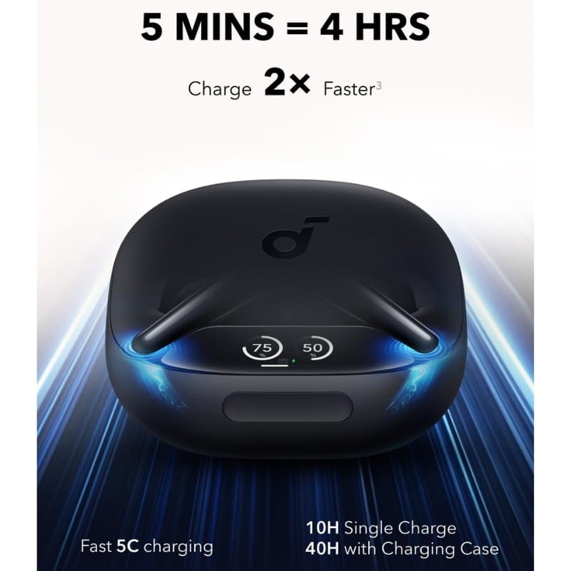 Soundcore Liberty 4 Pro ANC Preto - função de carregamento rápido