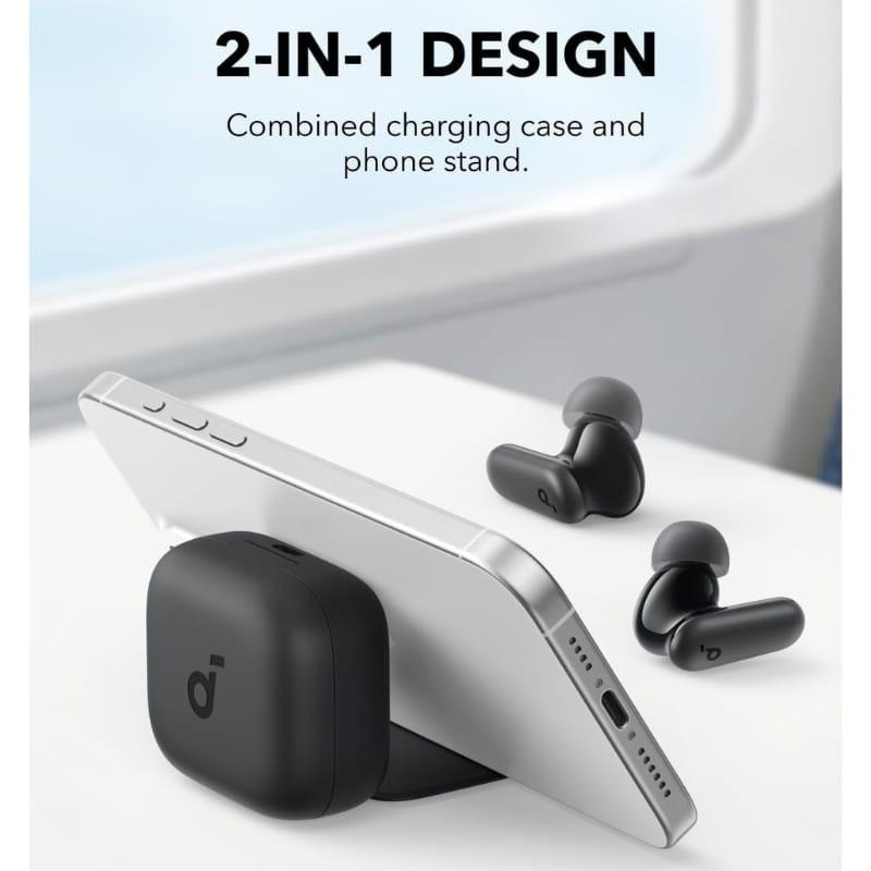 Soundcore P30i ANC Noir - écouter avec un support mobile