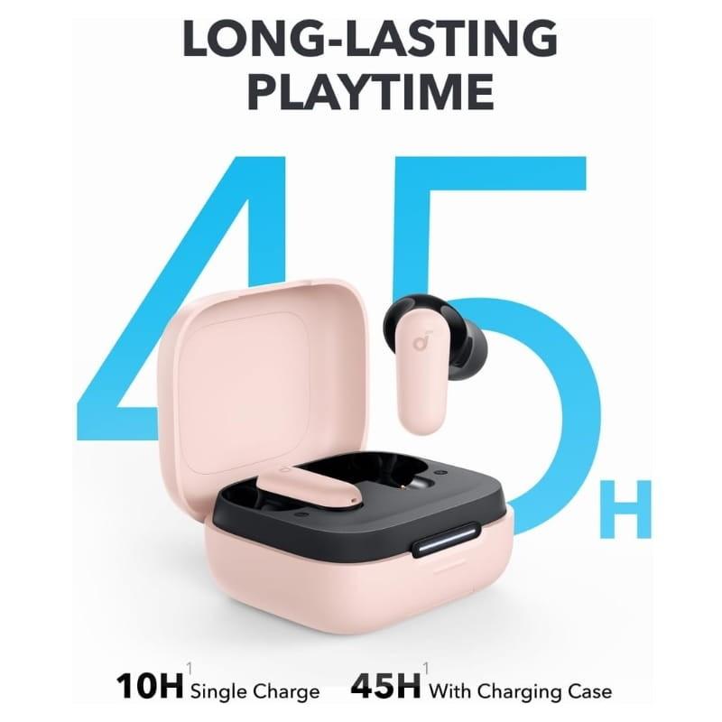 Soundcore P30i ANC Rose - autonomie de la batterie