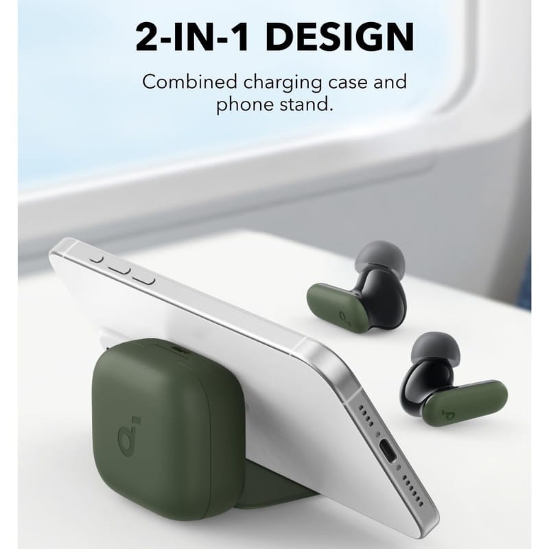 Soundcore P30i ANC Vert - étui avec support pour téléphone portable