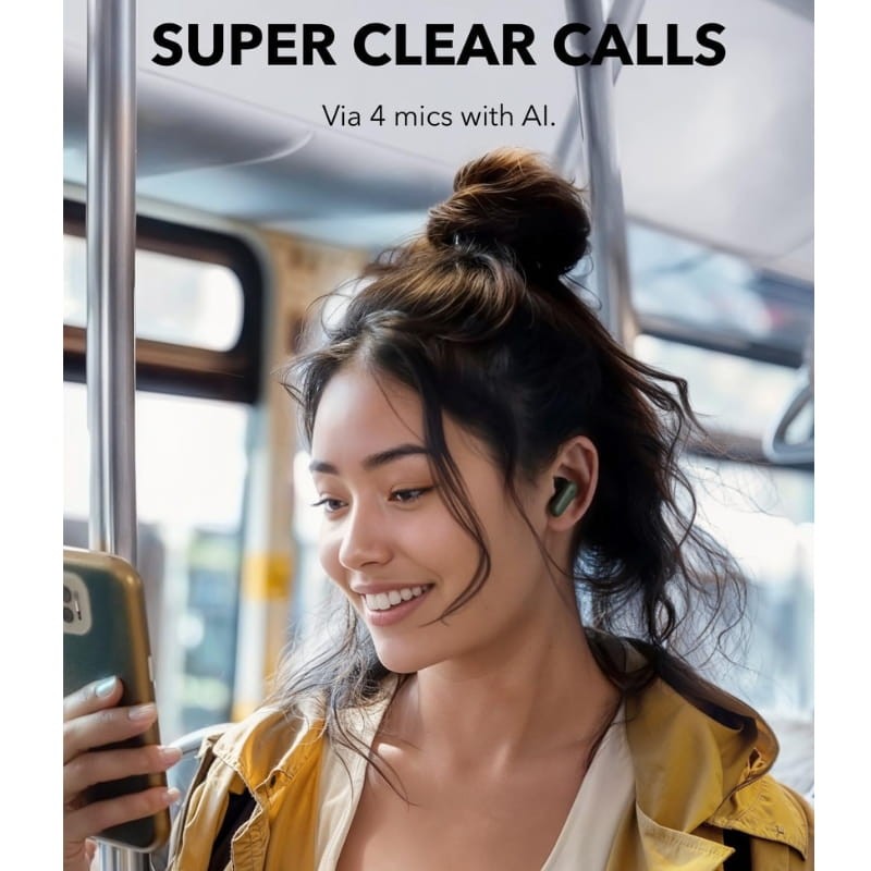 Soundcore P30i ANC Vert - système de microphone