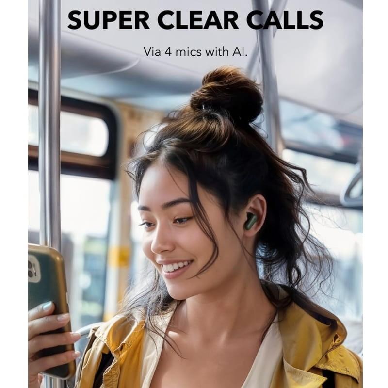 Soundcore P30i ANC Vert - système de microphone