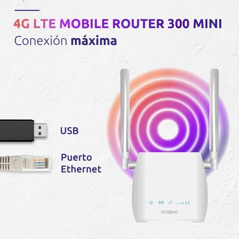 Strong Router 4G LTE 300 Mini - conexiones físicas