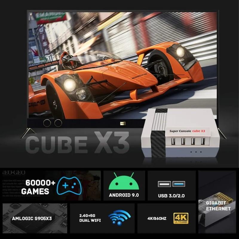Super Console Cube X3 4Go/32Go Triple OS - principales fonctions