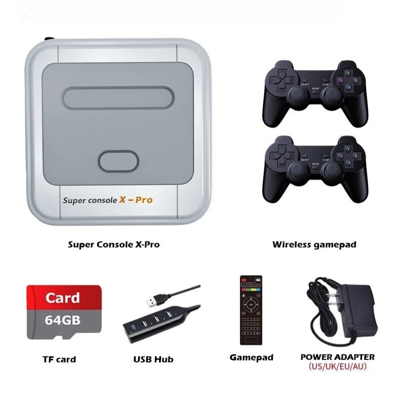 Super Console X Pro 1Go/8Go Dual OS  - contenu de la boîte