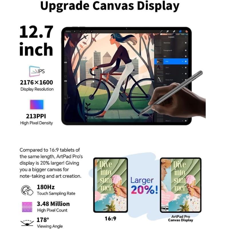 Teclast Artpad Pro 12,7 Pulgadas 8GB/256GB WiFi + 4G Gris - características de la pantalla