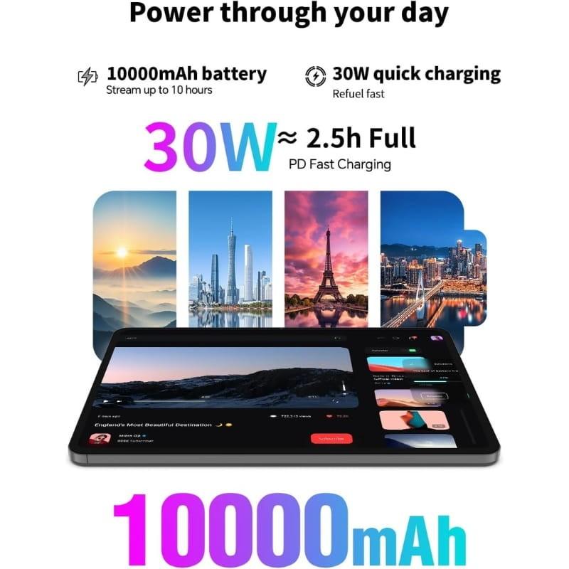 Teclast Artpad Pro 12,7 Pulgadas 8GB/256GB WiFi + 4G Gris - capacidad de batería