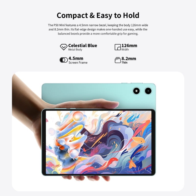 Teclast P50 Mini 8,7 4GB/128GB WiFi - pormenores de conceção