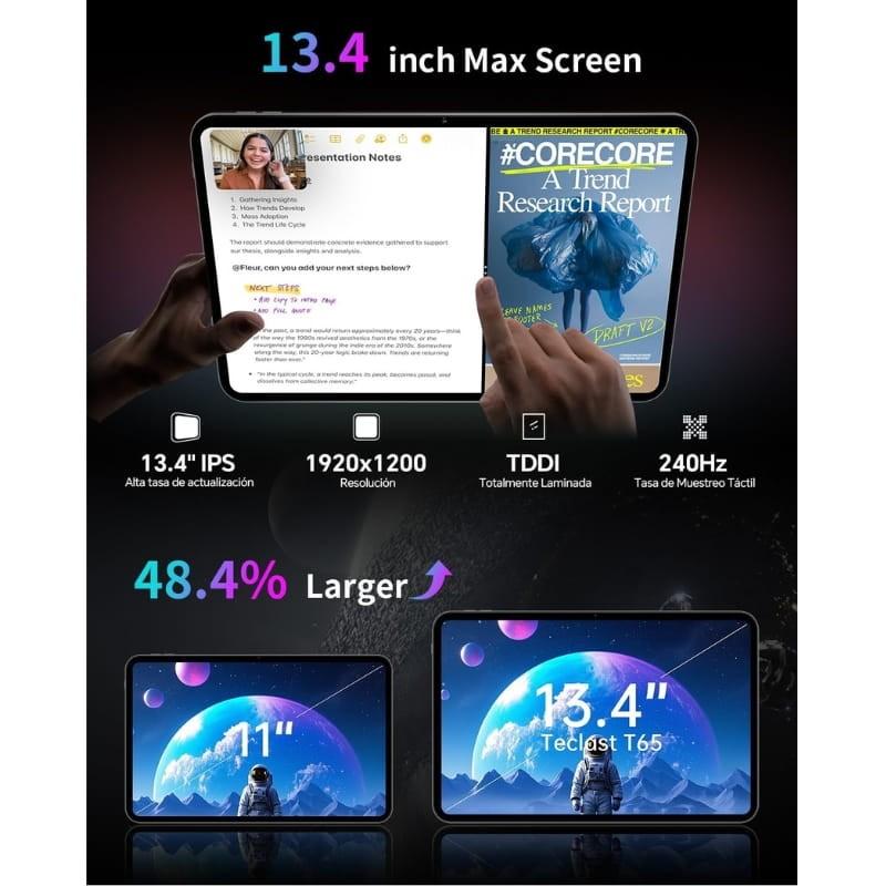 Teclast T65 13,4 Pulgadas 8GB/128GB WiFi + 4G Gris - características de la pantalla