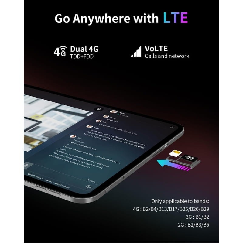 Teclast T65 13,4 Pulgadas 8GB/128GB WiFi + 4G Gris - conectividad 4G