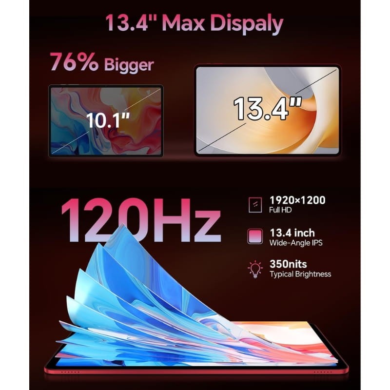 Teclast T65 Plus 13,4 polegadas 8GB/256GB WiFi + 4G Vermelho - características do ecrã