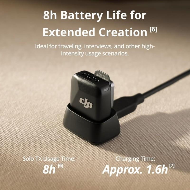 Transmisor DJI Mic Mini - duración de la batería