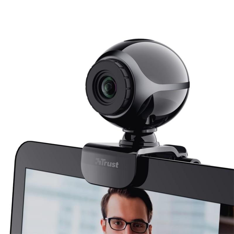Trust Exis Webcam 0,3 MP com Microfone Preto - instalação do monitor