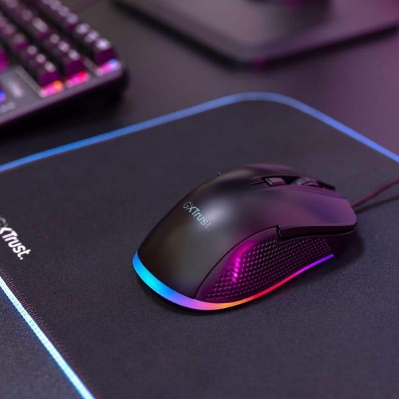 Trust GXT 922 YBAR RGB 7200 DPI Negro - Ratón Gaming - iluminación RGB