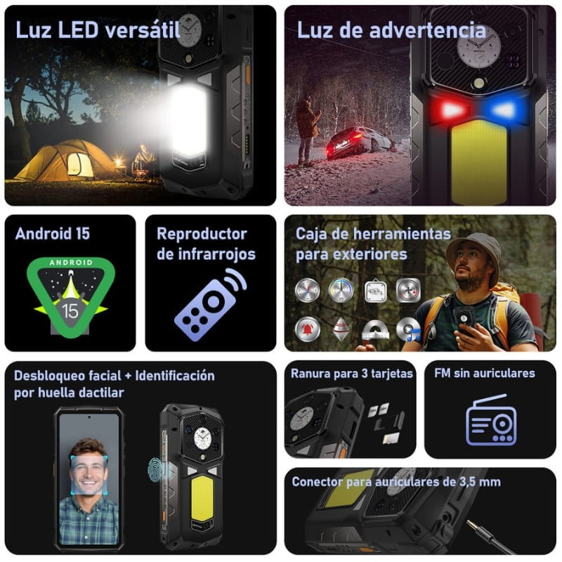 Ulefone Armor 29 Pro 5G Dual SIM 16GB/512GB Preto - aspectos salientes