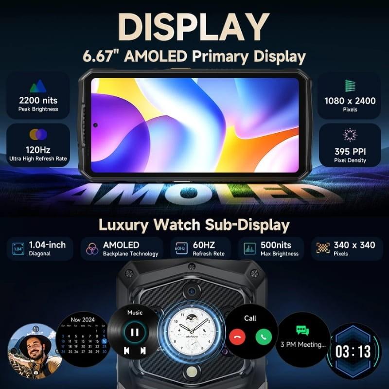 Ulefone Armor 29 Ultra 5G 16GB/1TB - pantalla doble