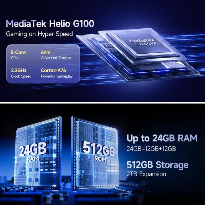 Ulefone Armor 30 12GB/512GB Preto Rugged - capacidade do processador e da memória