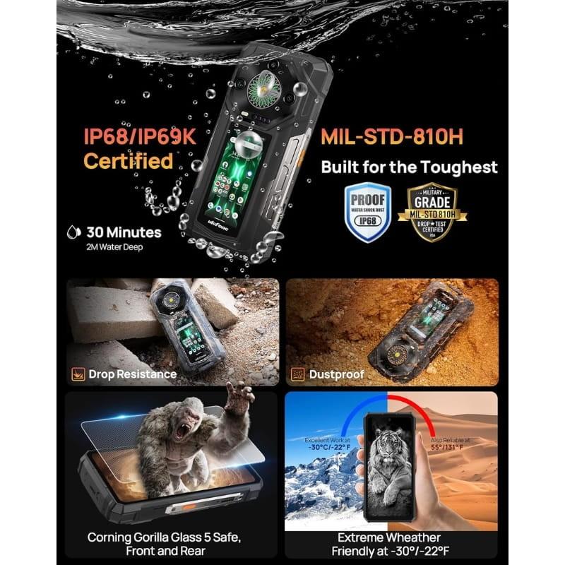 Ulefone Armor 33 Pro 5G 16GB/512GB Rugged - diseño resistente