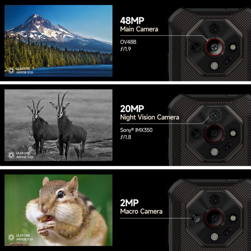Ulefone Armor X16 6GB/128GB Negro - sistema de cámaras