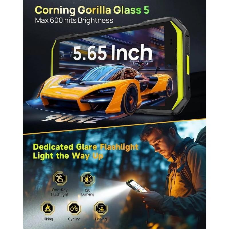 Ulefone Armor X32 Pro 5G 8GB/256GB Naranja Rugged - pantalla y linterna