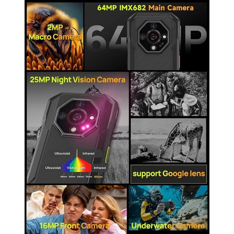 Ulefone Armor X32 Pro 5G 8GB/256GB Naranja Rugged - sistema de cámaras