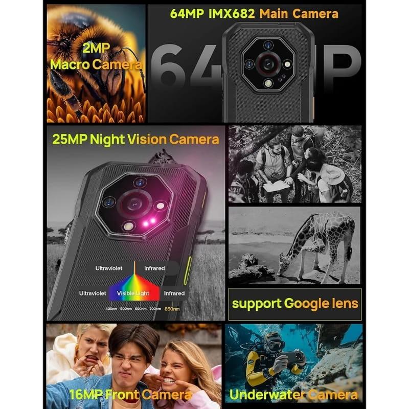 Ulefone Armor X32 Pro 5G 8GB/256GB Naranja Rugged - sistema de cámaras