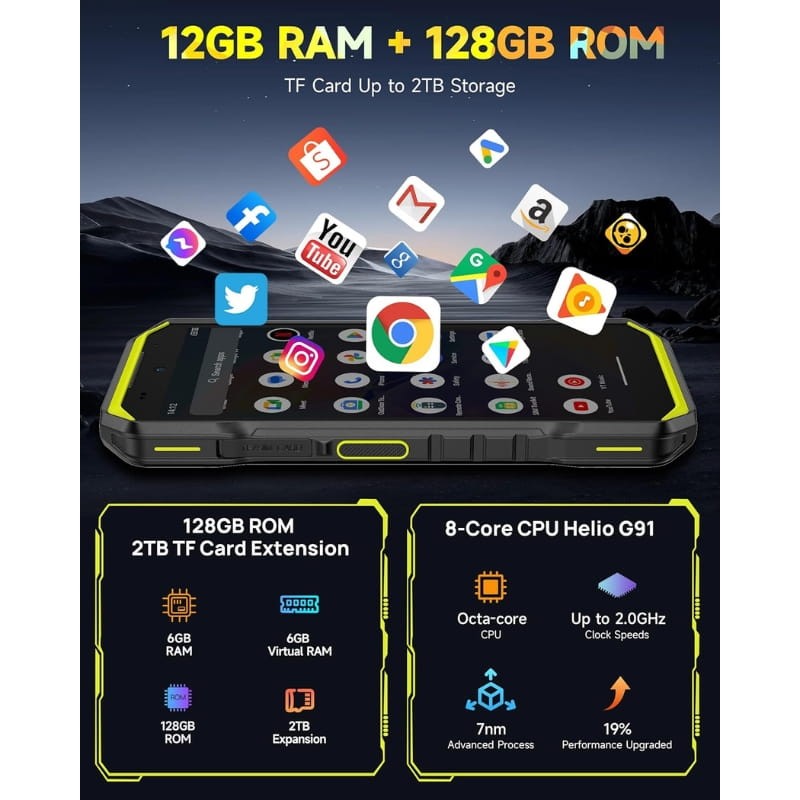 Ulefone Armor X32 6GB/128GB Negro Rugged - capacidad de memoria