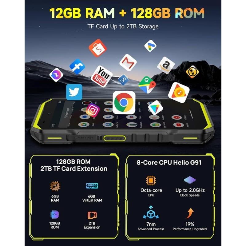 Ulefone Armor X32 6GB/128GB Negro Rugged - capacidad de memoria