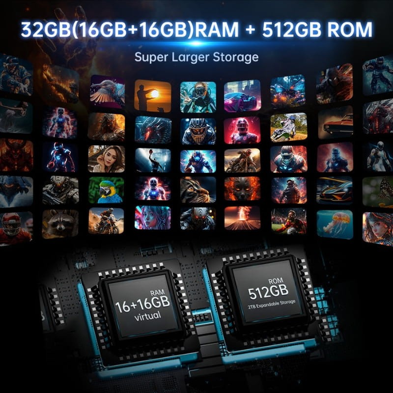 Unihertz 8849 Shark 3 5G 16GB/512GB Negro - capacidad de memoria