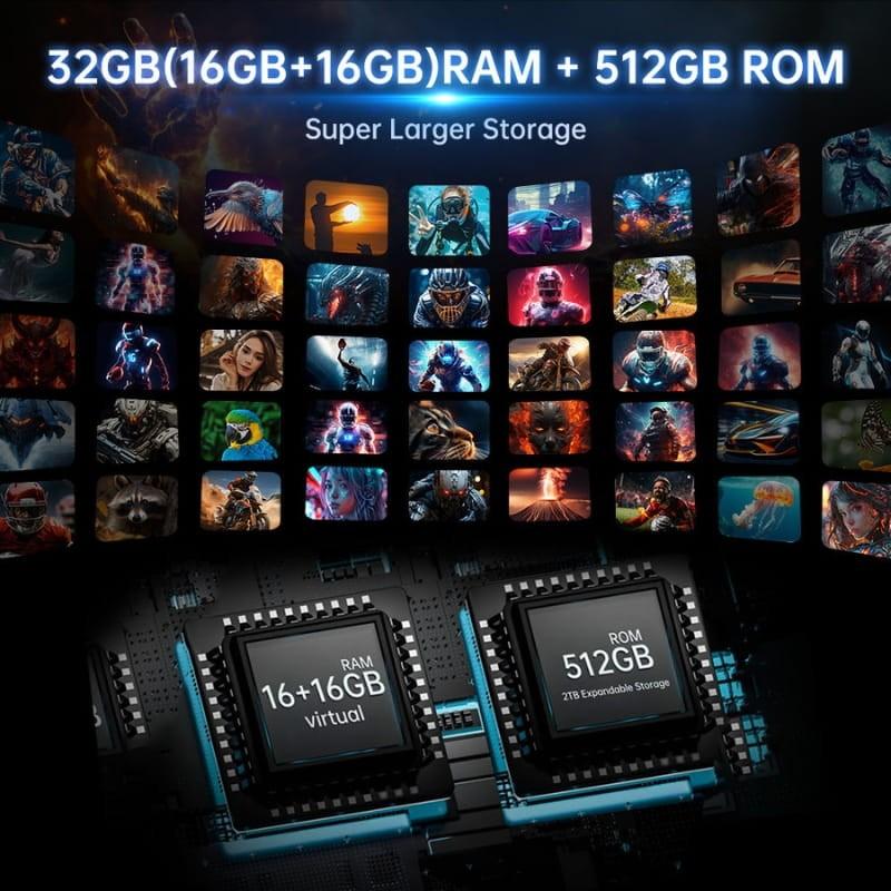 Unihertz 8849 Shark 3 5G 16GB/512GB Negro - capacidad de memoria