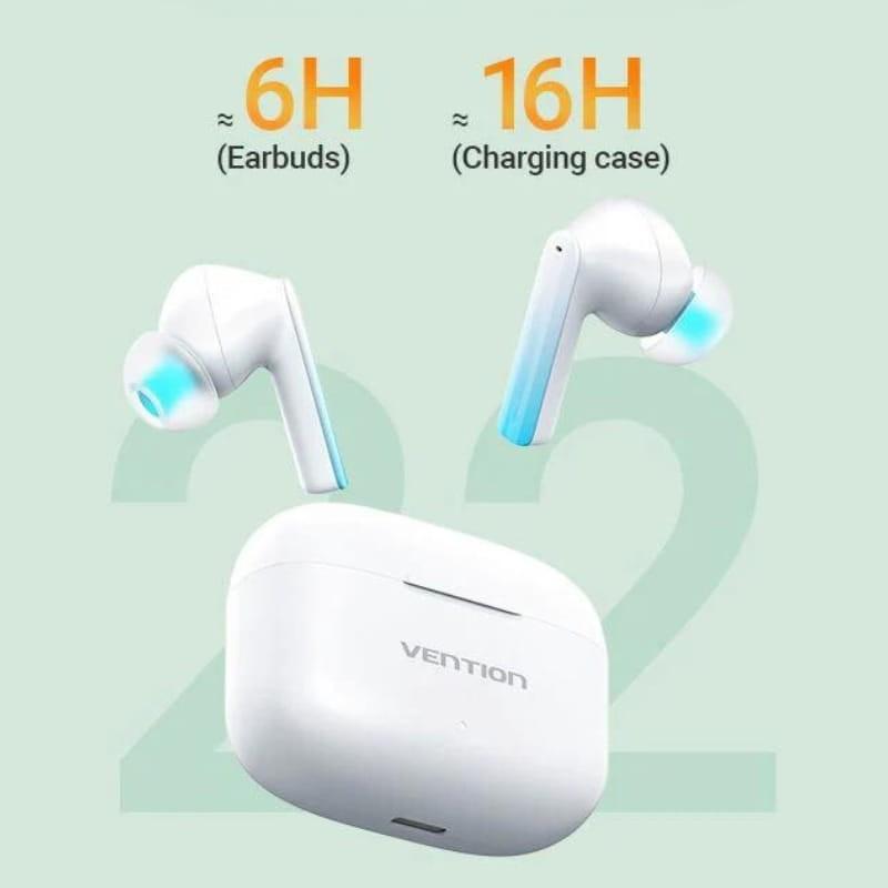 Vention Elf E04 Blanco - Auriculares Bluetooth - duración de la batería