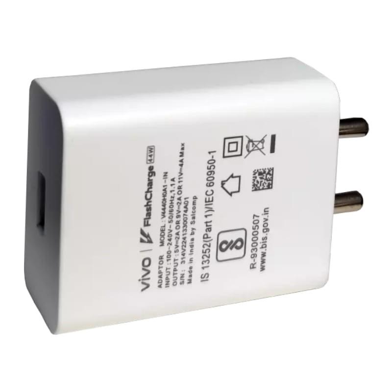 Vivo FlashCharger 44W USB-A Blanco - vista lateral