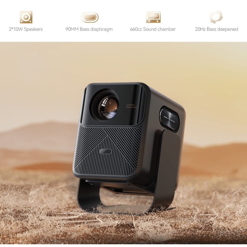 Wanbo Mozart 1 Pro Android TV 11 Azul Oscuro - altavoces