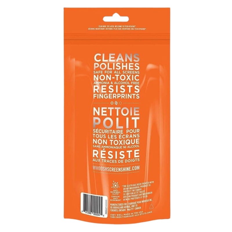 Whoosh ! Go 30 ml + chiffon microfibre - embalaje vista trasera