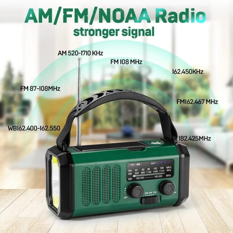 Radio E30 10000 mAh Verde - Radio de Emergencia - frecuencias compatibles